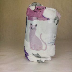Cats Ultra Plush Supersoft Blanket 60x72 NWT